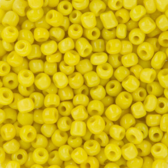 Бисер "ASMAR" размер №6, вес: 450 г, жёлтый глянцевый, непрозрачный