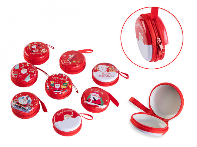 Кошелек MARRY XMAS, размер 7х3 см, металлический на молнии, ассорти 8 дизайнов, ОПП-упаковка Кошелек MARRY XMAS, размер 7х3 см, металлический на молнии, ассорти 8 дизайнов, ОПП-упаковка