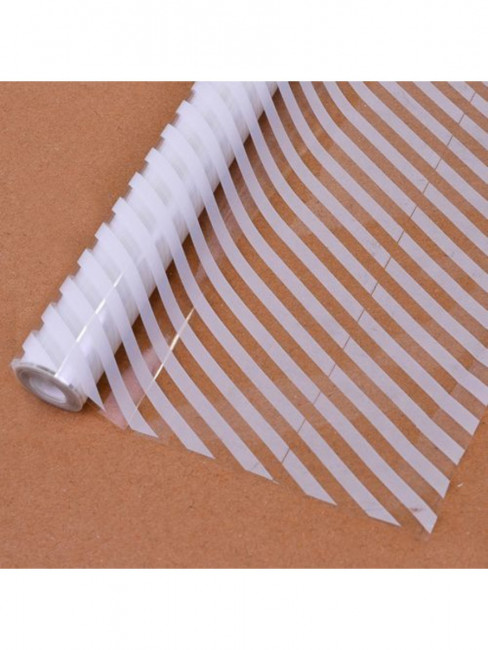 Пленка прозрачная с рисунком "Диагональ" белая 0,7*7,5м 40мкм 200гр, MILAND/030019