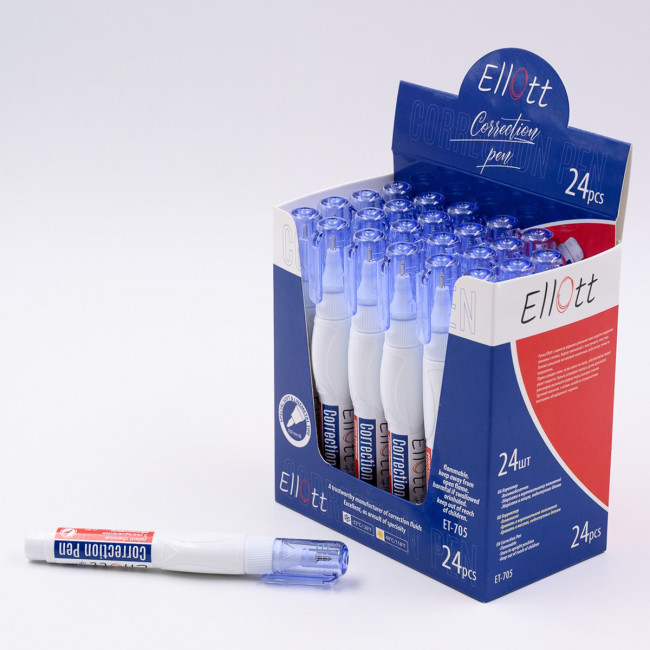 Корректирующая ручка 8мл, ELLOTT/ET705 (24)