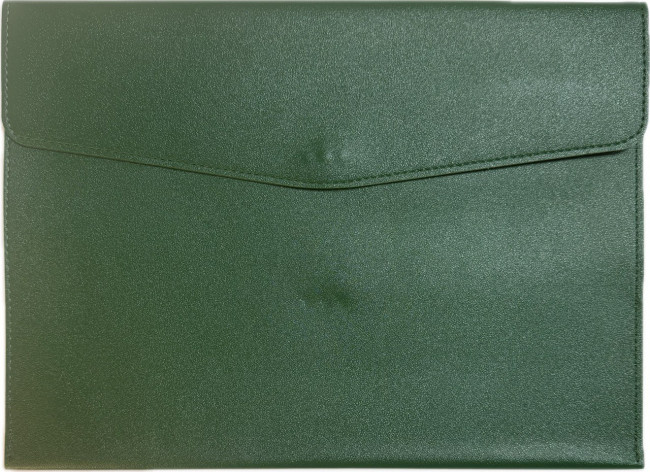 Папка -конверт А4 на кнопке WENZER OFFiCE, зелёная, эко кожа