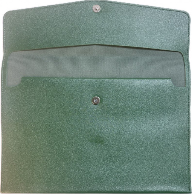 Папка -конверт А4 на кнопке WENZER OFFiCE, зелёная, эко кожа