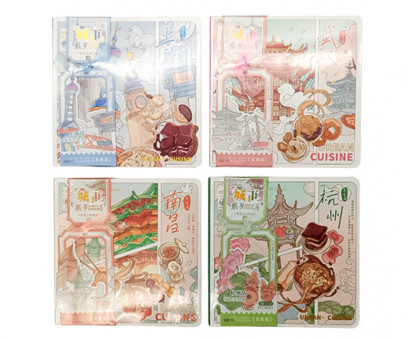 Записная книжка  А6 80л. DB-223 "Город" 15*15см, клетка, твердая обложка, скругленные углы, ассорти, в ПВХ пленке (1/12/96)