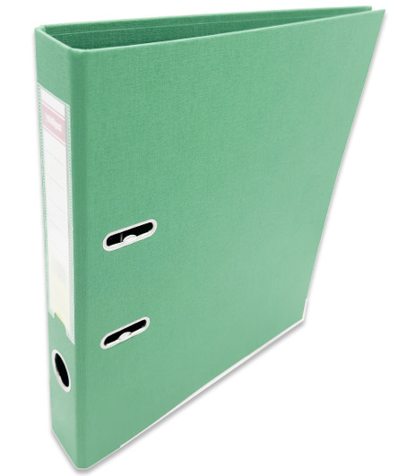 Регистратор 5,0 см.PVC 2 стор. INTELLIGENT  DE-115 Зеленый (2/25/50)