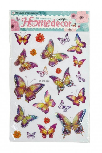 Наклейки декоративные "Бабочки", 6 видов, ST-815