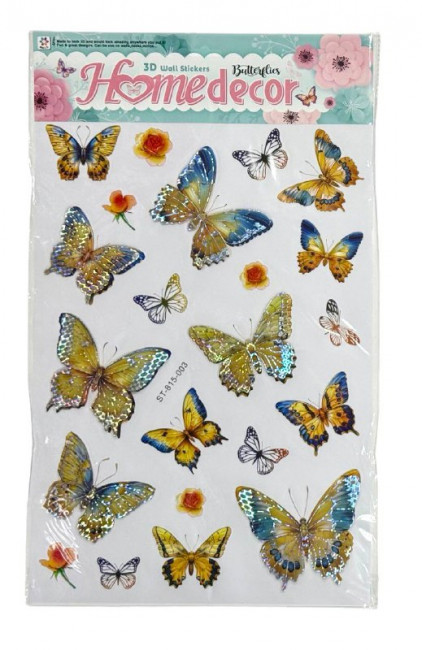 Наклейки декоративные "Бабочки", 6 видов, ST-815