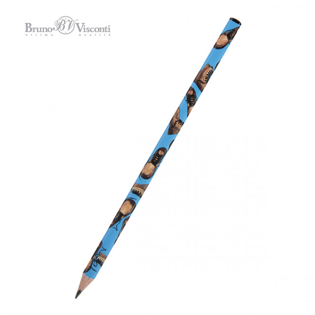 КАРАНДАШ ЧЕРНОГРАФИТОВЫЙ "HappyGraphix. Boots. Синие ботинки" НВ 21-0030/44