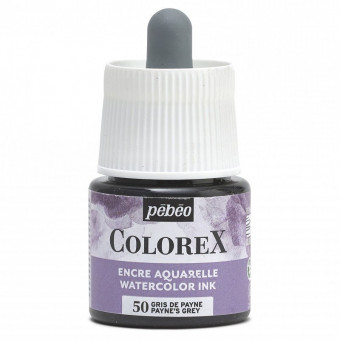 Акварельные чернила 45мл "Colorex" во флаконе с пипеткой, серый Пейна, PEBEO/417050