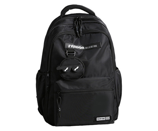 Рюкзак  S291/Черный 49*33*15см, текстиль, 2 отделения, 3 наружных кармана, 1 внутренний, с монетницей, в зип-пакете (1/50)