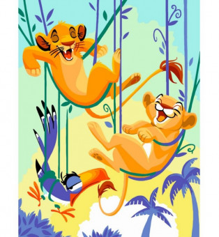 Набор для творчества "Рисование по номерам". "Игривые львята" 30 x 40 Набор для творчества "Рисование по номерам". "Игривые львята" 30 x 40