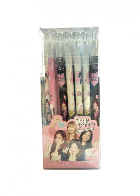 Ручка гелевая синяя 0,38мм Магистр "Ice Cream. BlackPink" со стираемыми чернилами, MP-2387 (12)
