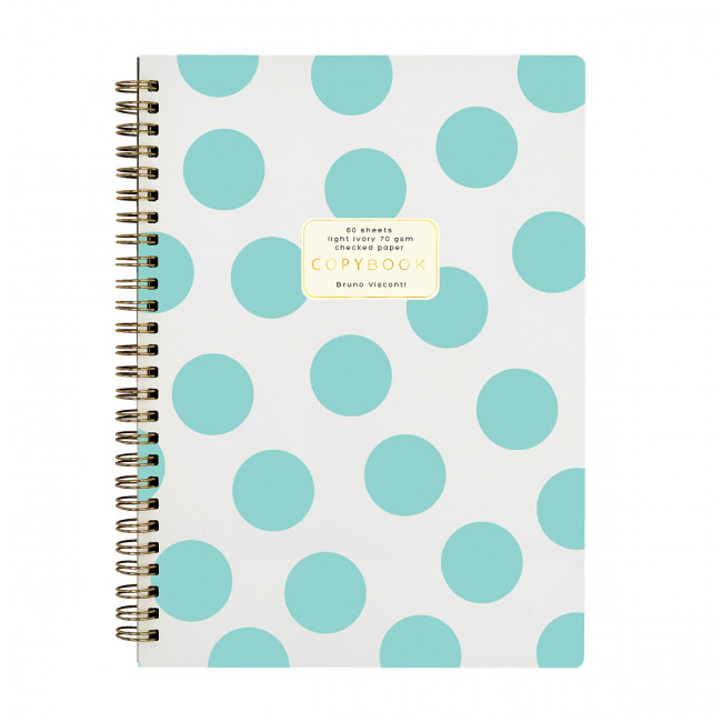 Тетрадь В5 60л клетка на гребне "Mint polka dots", BV/7-60-007/01 (40) Тетрадь В5 60л клетка на гребне "Mint polka dots", BV/7-60-007/01 (40)