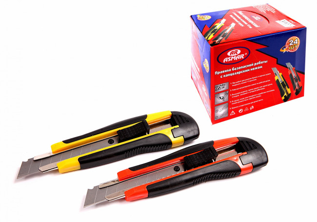 НОЖ КАНЦЕЛЯРСКИЙ "ASMAR" 18мм (24)