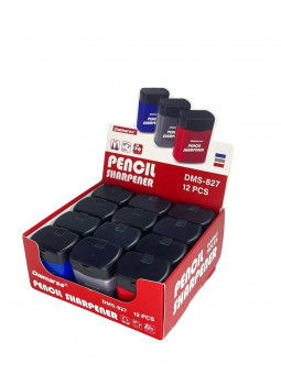 Точилка пластиковая двойная , ассорти 3 цвета, Daimarse/DMS827 (12)