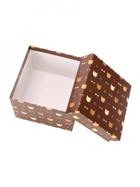 Набор квадратных коробок 5 в 1 "Джентлкот" 17*17*17 -  9*9*9см, MILAND/ПП-3173