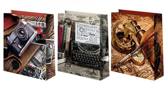 Пакет подарочный 26-32 лам.матовый микс "Мужской", Микрос (12) Пакет подарочный 26-32 лам.матовый микс "Мужской", Микрос (12)