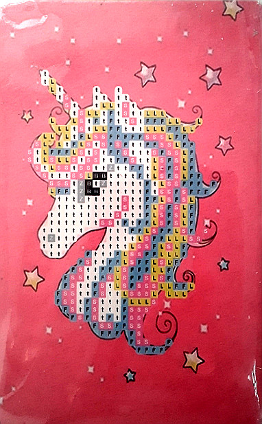 Алмазная мозаика: для детей; розовый единорог, размер 10*15 см. МС-5413- JE 25228