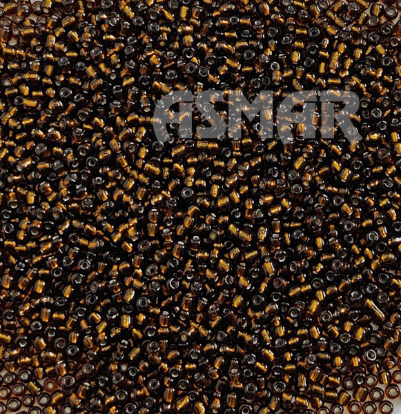 Бисер "ASMAR" размер №12, вес: 450 г, коричневый, внутреннее серебрение Бисер "ASMAR" размер №12, вес: 450 г, коричневый, внутреннее серебрение