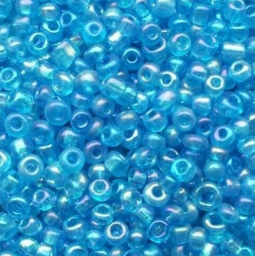 Бисер "ASMAR" размер №12, вес: 50 г, цвет - голубой прозрачный