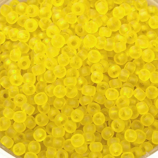 Бисер "ASMAR" размер №6, вес: 450 г, жёлтый матовый