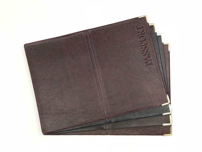 Обложка на паспорт WENZER OFFiCE из ПВХ "кож.зам", тиснение Паспорт, асс. (50)