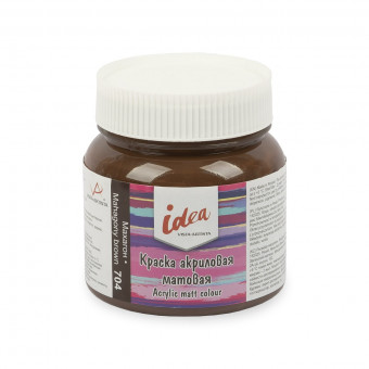Краска акриловая для декора матовая 220мл 704 Махагон, idea, VISTA-ARTISTA/ IMA-220 704