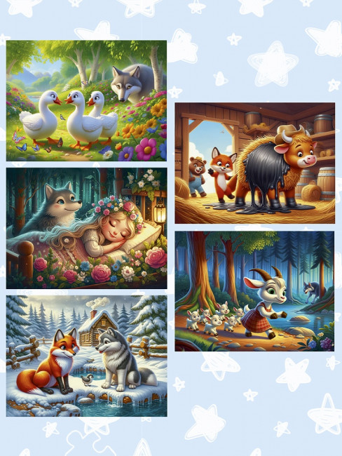 Пазлы 35 элементов "Сказки №1", из серии "Оживи мультфильм", Рыжий Кот/П35-3491 (10) Пазлы 35 элементов "Сказки №1", из серии "Оживи мультфильм", Рыжий Кот/П35-3491 (10)