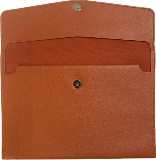 Папка -конверт А4 на кнопке WENZER OFFiCE, оранжевая, эко кожа