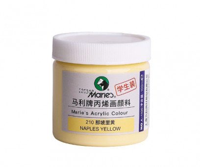 Краска  акриловая 100 мл. Желтый неаполитанский DB-1081 в баночке №210 Maries (1/72) Краска  акриловая 100 мл. Желтый неаполитанский DB-1081 в баночке №210 Maries (1/72)