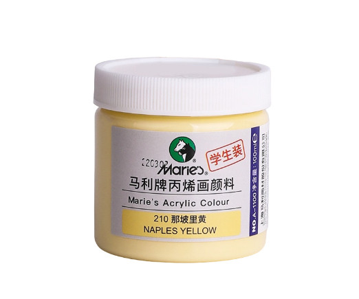 Краска  акриловая 100 мл. Желтый неаполитанский DB-1081 в баночке №210 Maries (1/72)