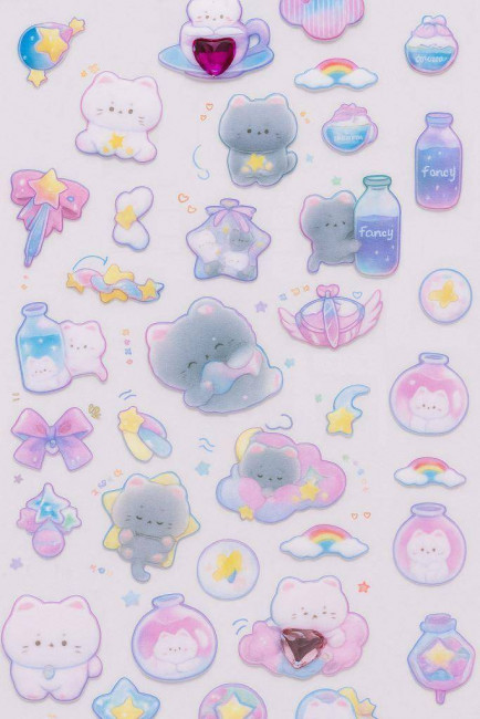 Наклейки-стикеры ассорти, рельефные, YT-PH (12)