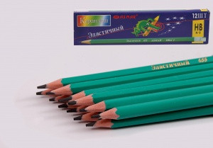 КАРАНДАШ "ASMAR" Ч/Г НВ С ЛАСТИКОМ (С РЕЗИНКОЙ) (12/72)