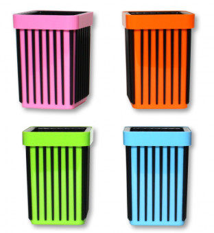 Стакан пластиковый для ручек, съёмный 2 в 1, квадратный, Asmar (12)