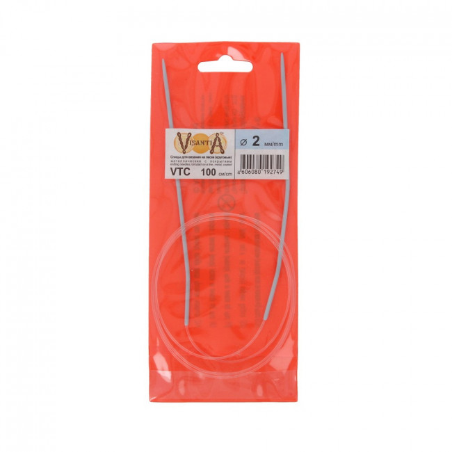 Спицы Visantia круговые VTC алюминий d 2.0 мм 100 см 1 шт со спец.покрытием VTC Спицы Visantia круговые VTC алюминий d 2.0 мм 100 см 1 шт со спец.покрытием VTC