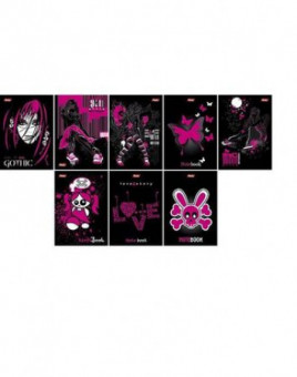 Блокнот А6 48л клетка "ЭМО стиль", ассорти, 48Б6B1_06408 (80)