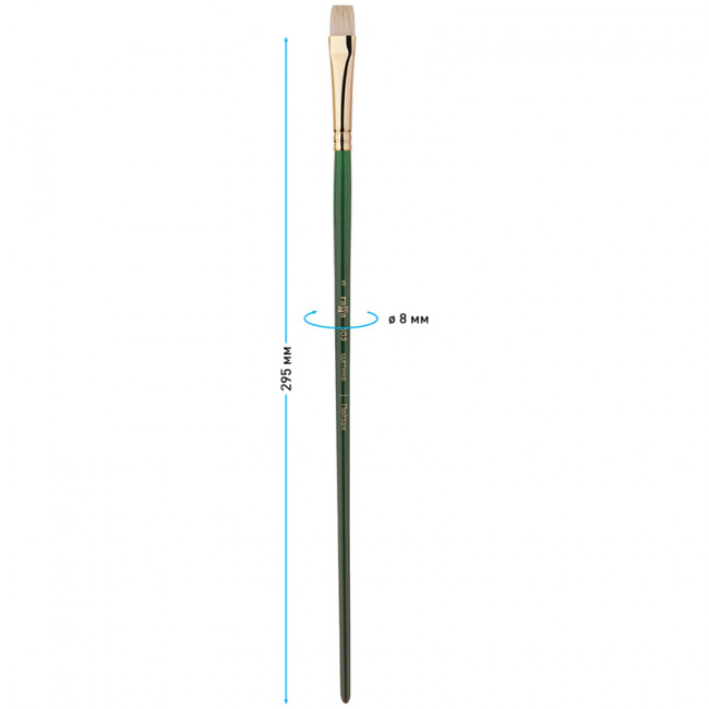 Кисть художественная щетина Гамма "Пейзаж", плоская, укороченный ворс №5, длинная ручка Кисть художественная щетина Гамма "Пейзаж", плоская, укороченный ворс №5, длинная ручка