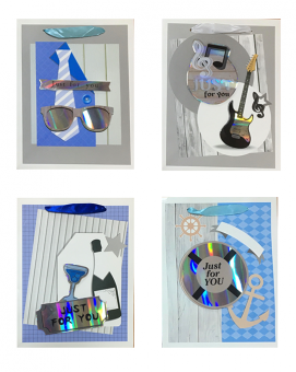 Пакет бумажный подарочный 24х18см "Морская волна" (12)