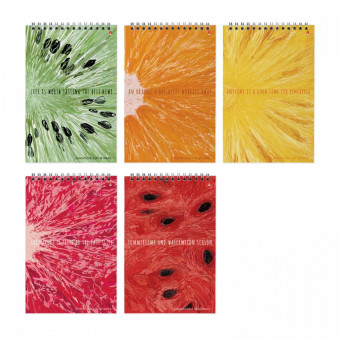 Блокнот А5 40л клетка "Exotic Fruits", 5 видов ассорти, BV/3-40-720 (50)