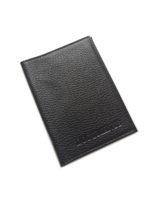 Обложка на автодокументы  WENZER OFFiCE из натуральной кожи "флоттер", чёрный