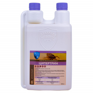 Ципертрин средство от клопов, тараканов, блох, муравьев, мух, комаров, иксодовых клещей, 1 л