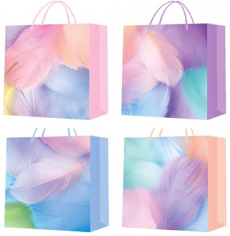 Пакет 26*32*10см подарочный "Перья", цвет ассорти, 1926 (12) Пакет 26*32*10см подарочный "Перья", цвет ассорти, 1926 (12)