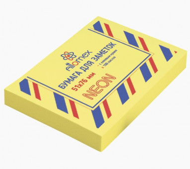 Клейкая бумага 51x76мм 100л. для заметок, офсет 75 г/м², неоновая желтая, Attomex/2010903 (12) Клейкая бумага 51x76мм 100л. для заметок, офсет 75 г/м², неоновая желтая, Attomex/2010903 (12)