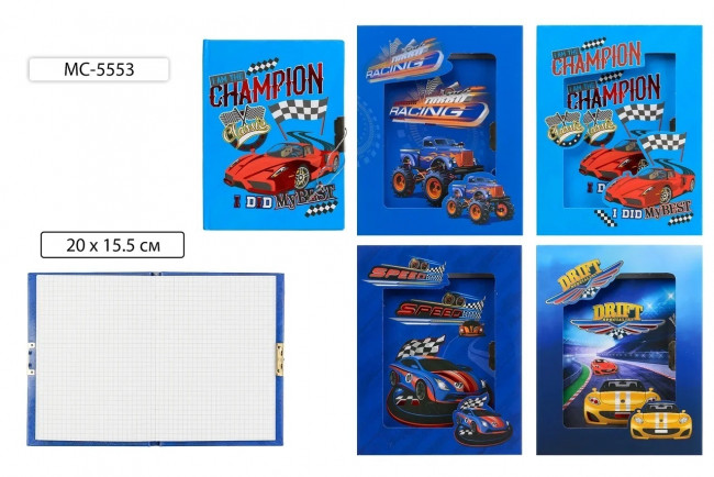 Блокнот детский 19*18см 48л "Машины", клетка, обложка 7-БЦ+замочек, Basir/МС-5553 (12) Блокнот детский 19*18см 48л "Машины", клетка, обложка 7-БЦ+замочек, Basir/МС-5553 (12)