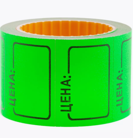 Ценник самоклеющийся 35*25мм, 150 шт., зелёный WENZER OFFiCE (6/60)