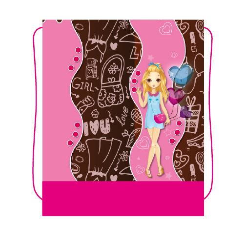 Сумка для сменной обуви цветная с рисунком ЛАУРИТА