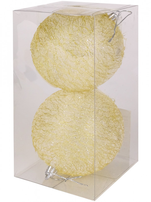 Набор ёлочных подвесок 2 шт "Золотая метель", 10 см MILAND/НУ-5655 Набор ёлочных подвесок 2 шт "Золотая метель", 10 см MILAND/НУ-5655