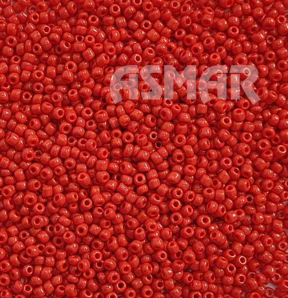 Бисер "ASMAR" размер №12, вес: 450 г, красный глянцевый, непрозрачный Бисер "ASMAR" размер №12, вес: 450 г, красный глянцевый, непрозрачный