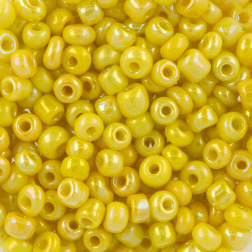 Бисер "ASMAR" размер №6, вес: 450 г, жёлтый перламутровый