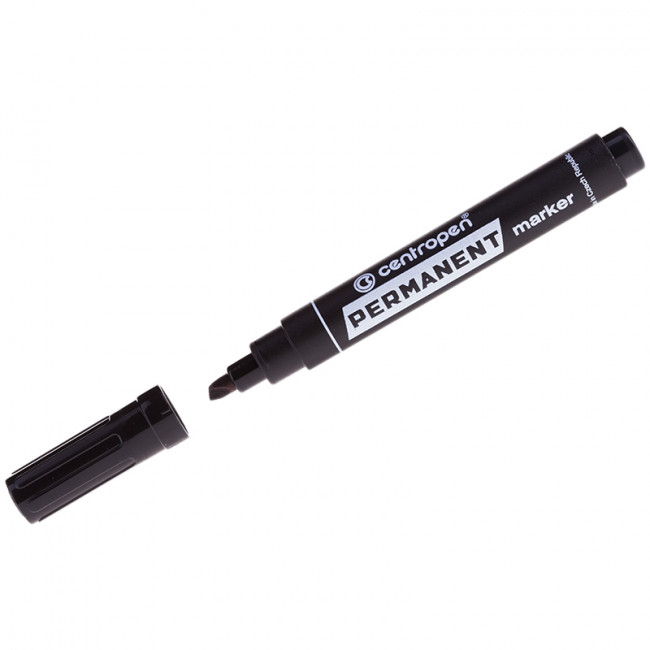 Маркер перманентный  "8576" черный, скошенный, 1-4,6мм Centropen (10)