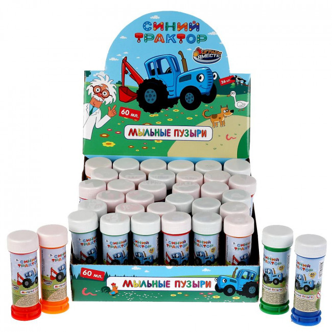 Мыльные пузыри «Синий трактор» 60мл 36шт, Умка Мыльные пузыри «Синий трактор» 60мл 36шт, Умка